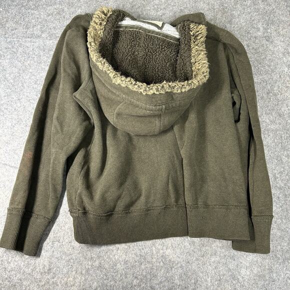 Vintage American Eagle Sweatshirt Mens XL Hooded Green Y2K Gorpcore - Picture 8 of 9